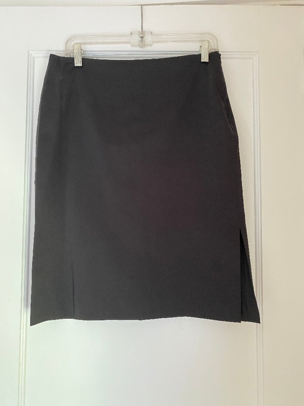 Max Studio Knee-Length Black Skirt with Slit